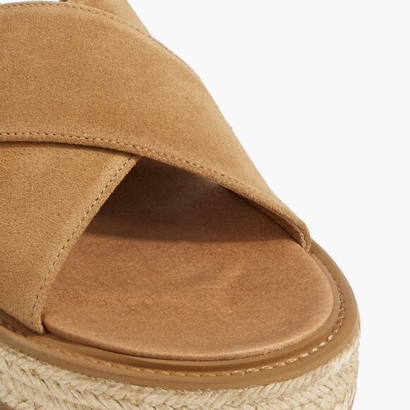 NWOT Iris & Ink Suede Espadrille Sandals - Picture 2 of 7